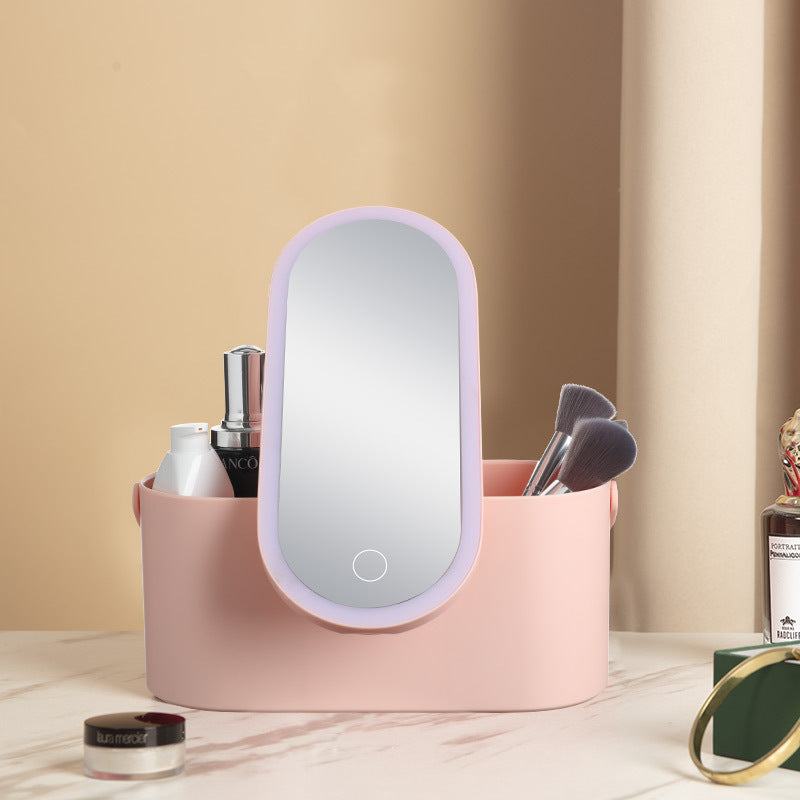 Makeup Organizer with LED Mirror