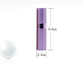 Compact refillable travel perfume atomizer with metal body and anodized aluminum nozzle in various colors