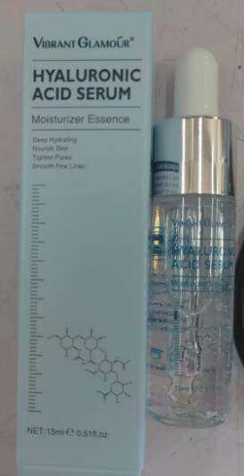 Hyaluronic Acid Facial Serum bottle for deep skin hydration and moisture locking