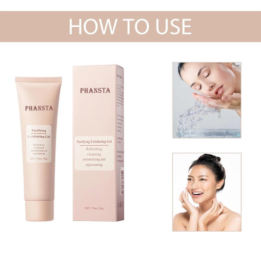 Facial Exfoliating Pore Gel in lightweight formula to gently remove dead skin cells and unclog pores for smooth, radiant skin.