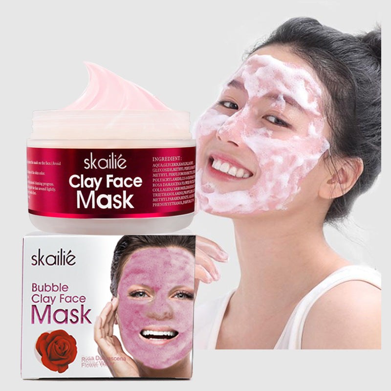 Jar of Rose Clay Face Mask paste for moisturizing and oil control skincare